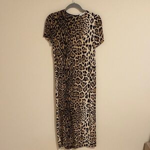 Zara Animal Print Maxi Dress XS- Brown and Black